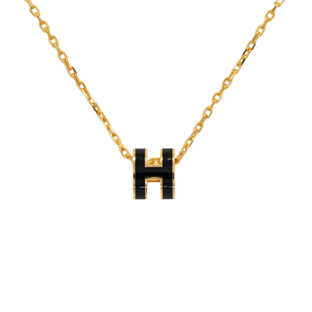 Hermes H Pop Black Necklace