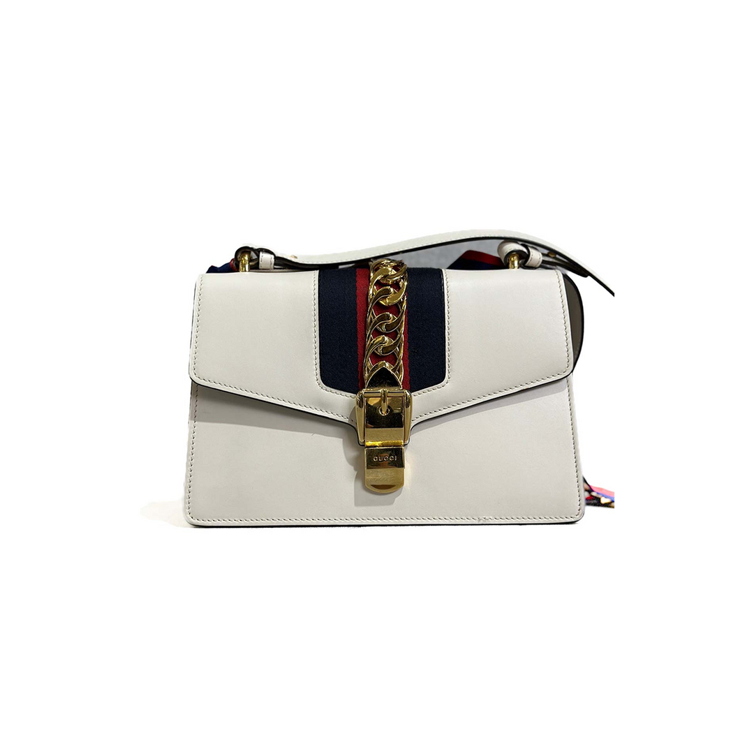 Gucci White Sylvie Bag