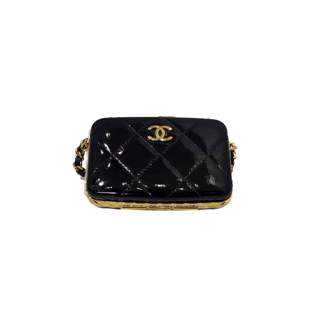 Chanel Black Patent Mini Chain Bag - Jiaxyk