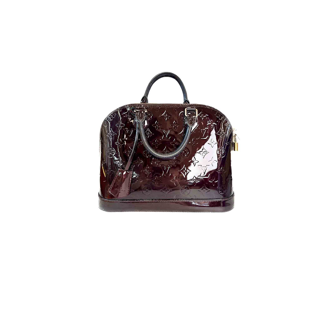 Louis Vuitton Alma Pm Burgundy Patent