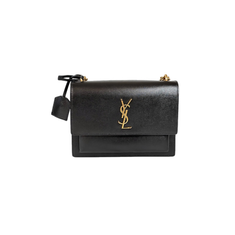 YSL Sunset Medium Bag Black