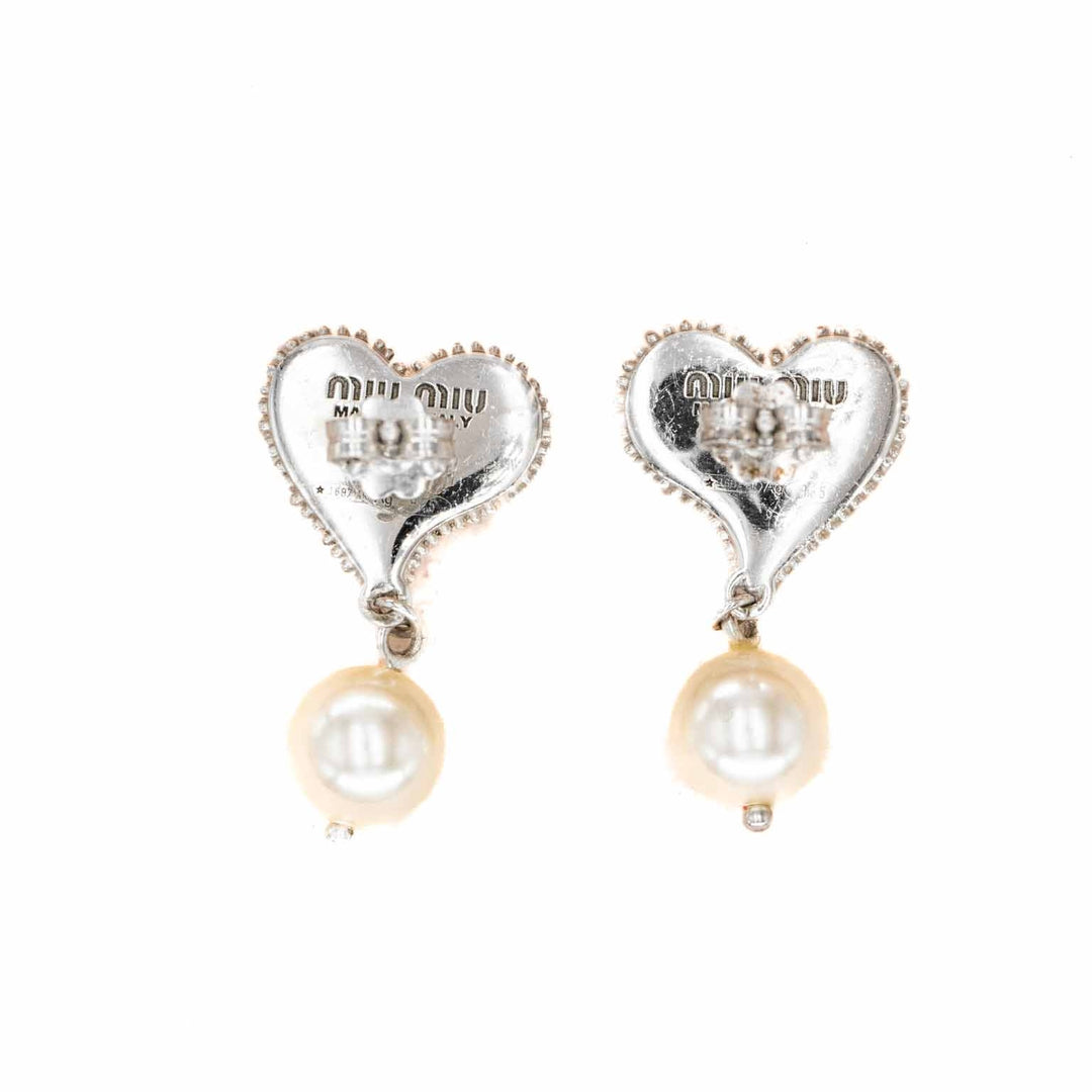 Miumiu Heart Pearl Earring - Jiaxyk