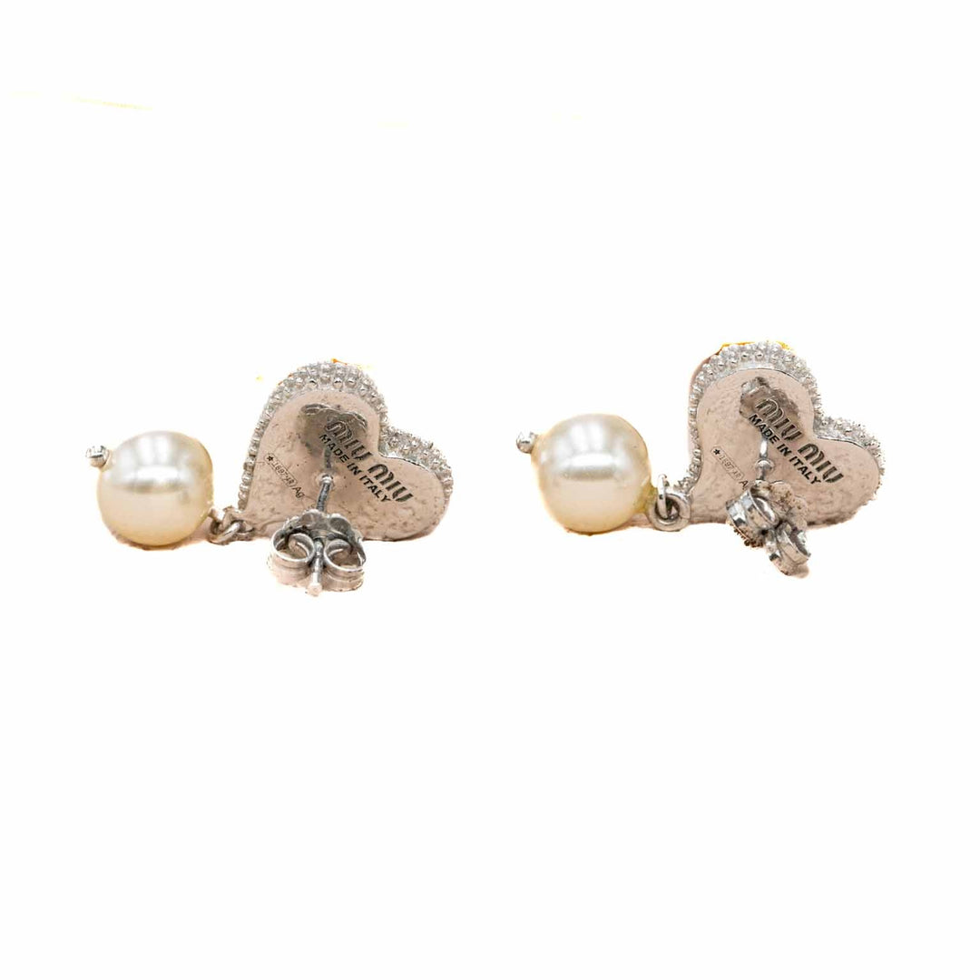 Miumiu Heart Pearl Earring - Jiaxyk