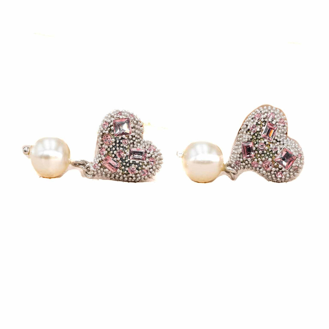 Miumiu Heart Pearl Earring - Jiaxyk