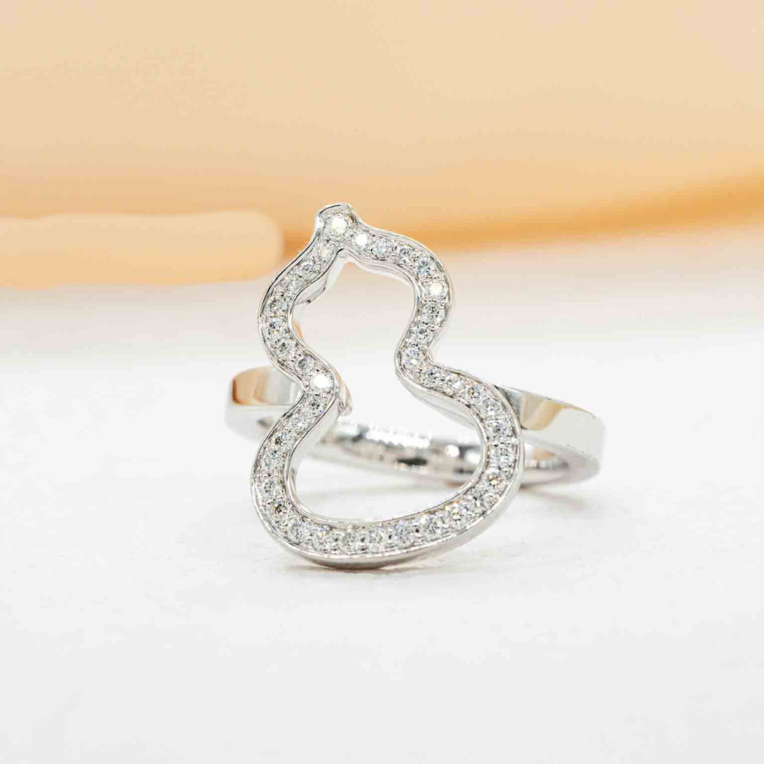 Qeelin Wulu Ring 18K White Gold with Diamonds - Jiaxyk