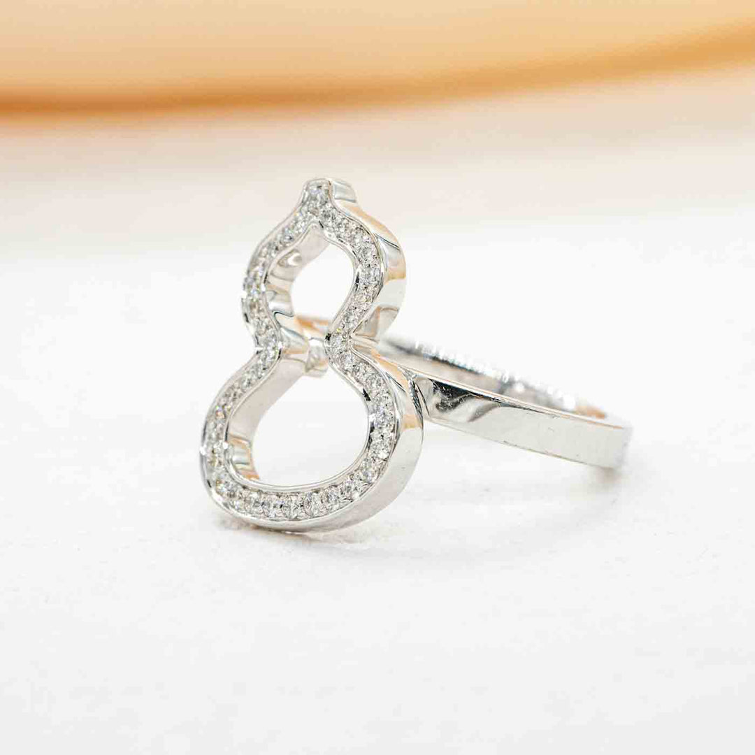 Qeelin Wulu Ring 18K White Gold with Diamonds - Jiaxyk