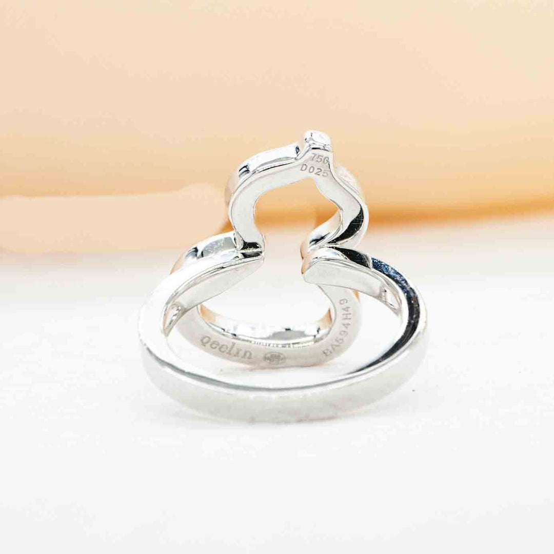 Qeelin Wulu Ring 18K White Gold with Diamonds - Jiaxyk