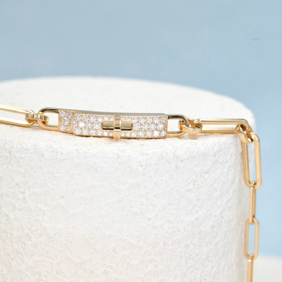 Hermes Kelly Chaine PM Double-Choker Yellow Gold - Jiaxyk
