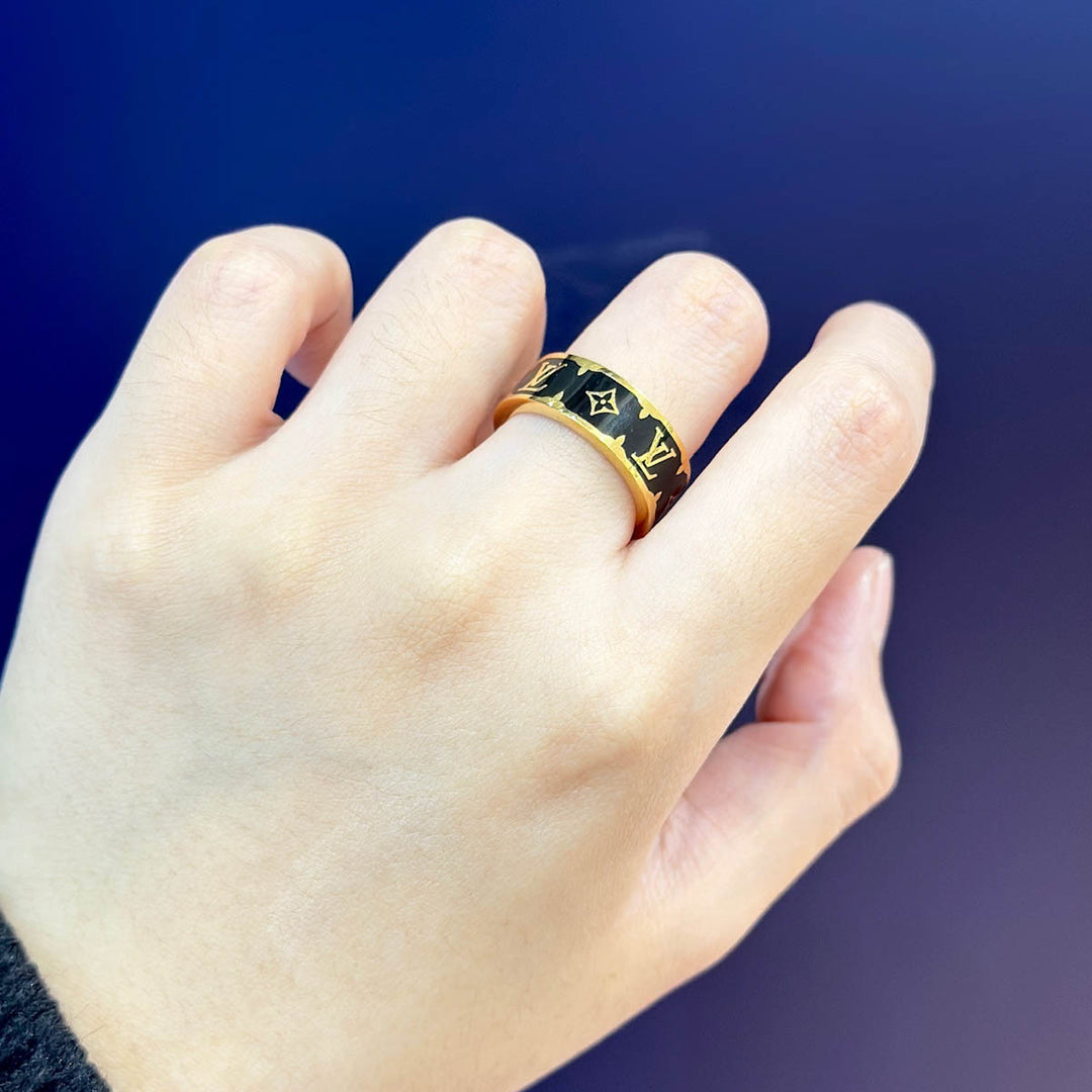 Louis Vuitton Nanogram Enamel Ring #M - Jiaxyk