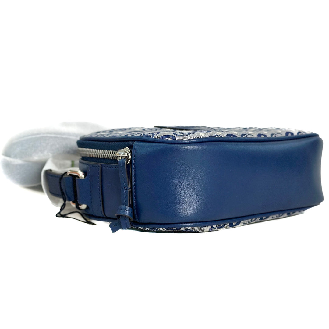 Gucci Kid GG Camera Bag Blue with Red Handle - Jiaxyk