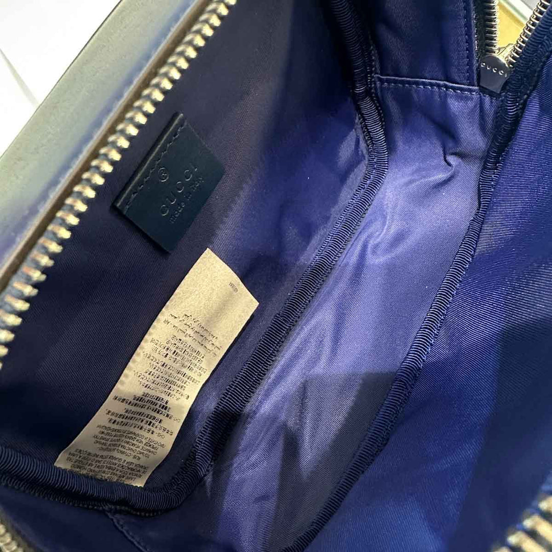 Gucci Kid GG Camera Bag Blue with Red Handle - Jiaxyk