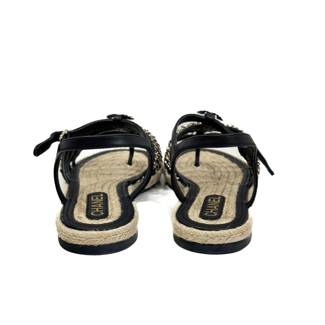 Chanel Black Chain Sandals - Jiaxyk