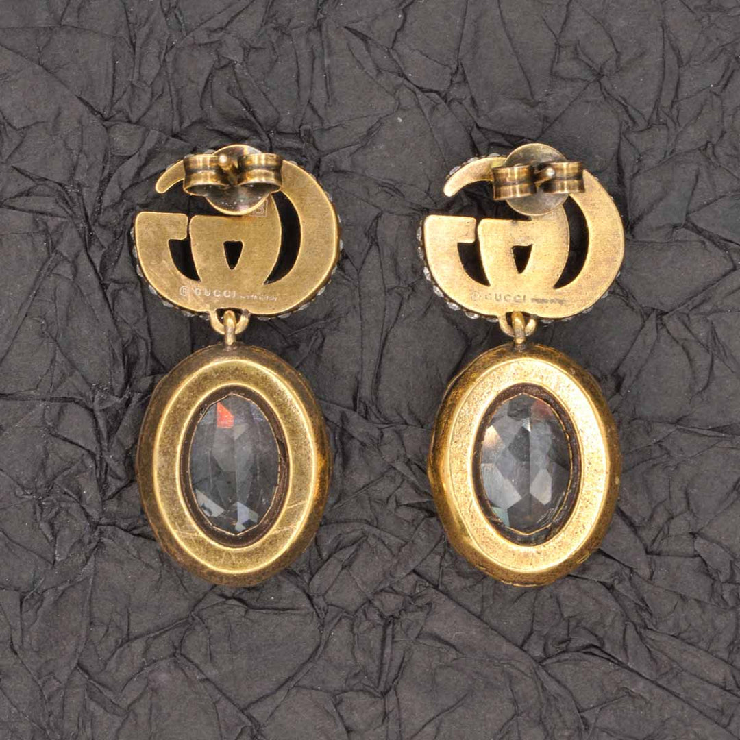Gucci Double G Earrings With Crystal - Jiaxyk