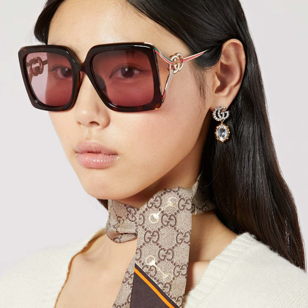 Gucci Double G Earrings With Crystal - Jiaxyk