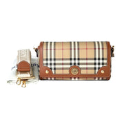 Burberry Note Check Crossbody Bag