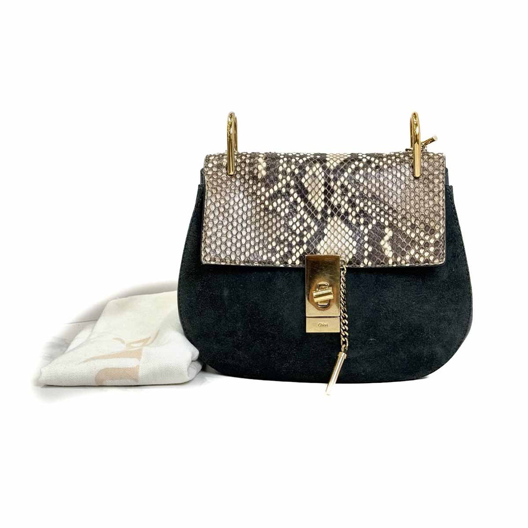Chloe Black Python Drew Bag - Jiaxyk