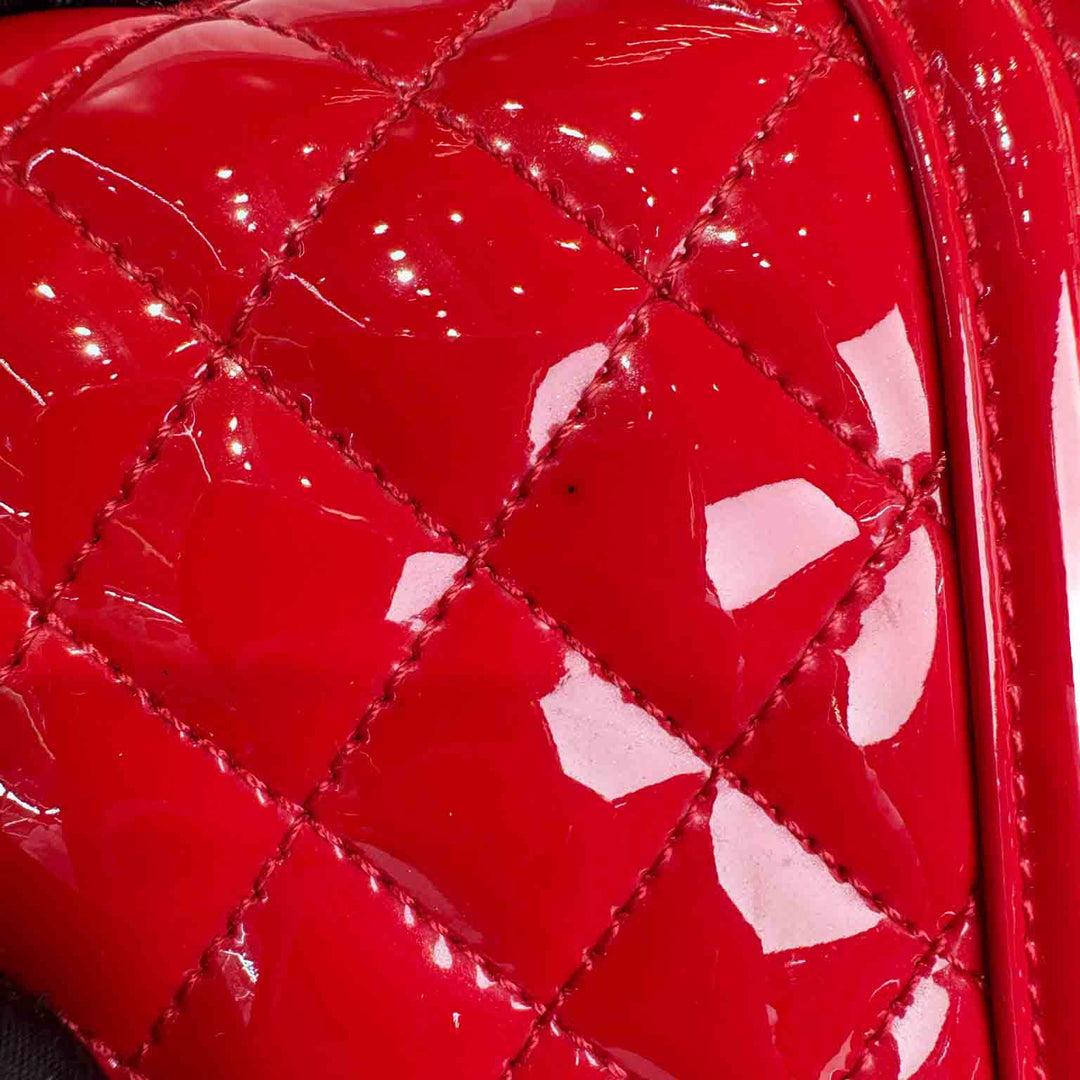 Chanel Red Patent Medium Boy Bag - Jiaxyk