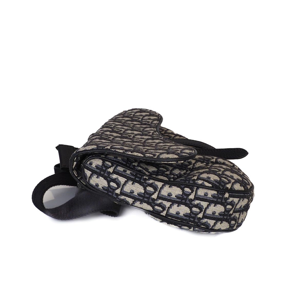 Dior Saddle Men’s Blue Oblique Jacquard