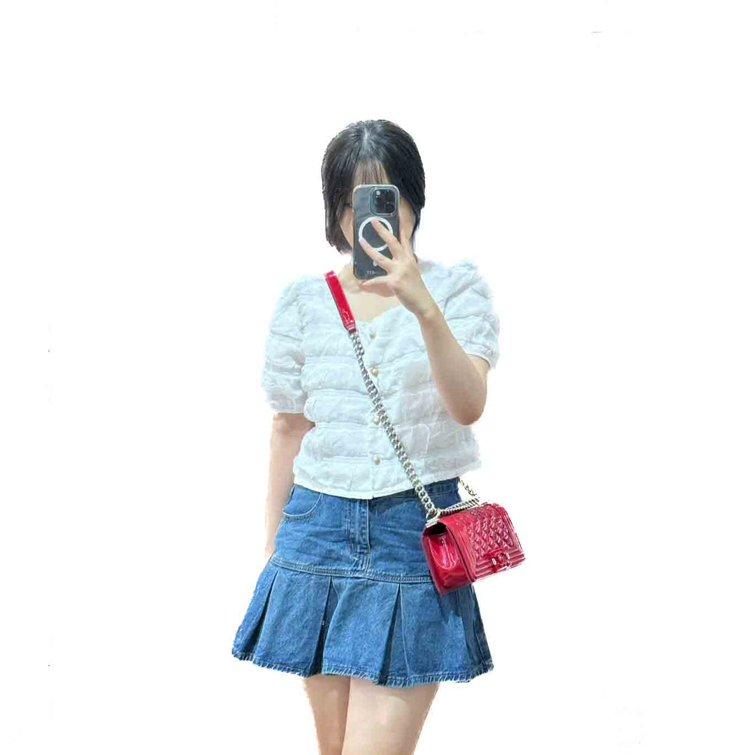 Chanel Red Patent Medium Boy Bag - Jiaxyk