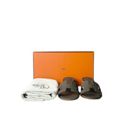 Hermes Etoupe Oasis Sandal Shoes #35