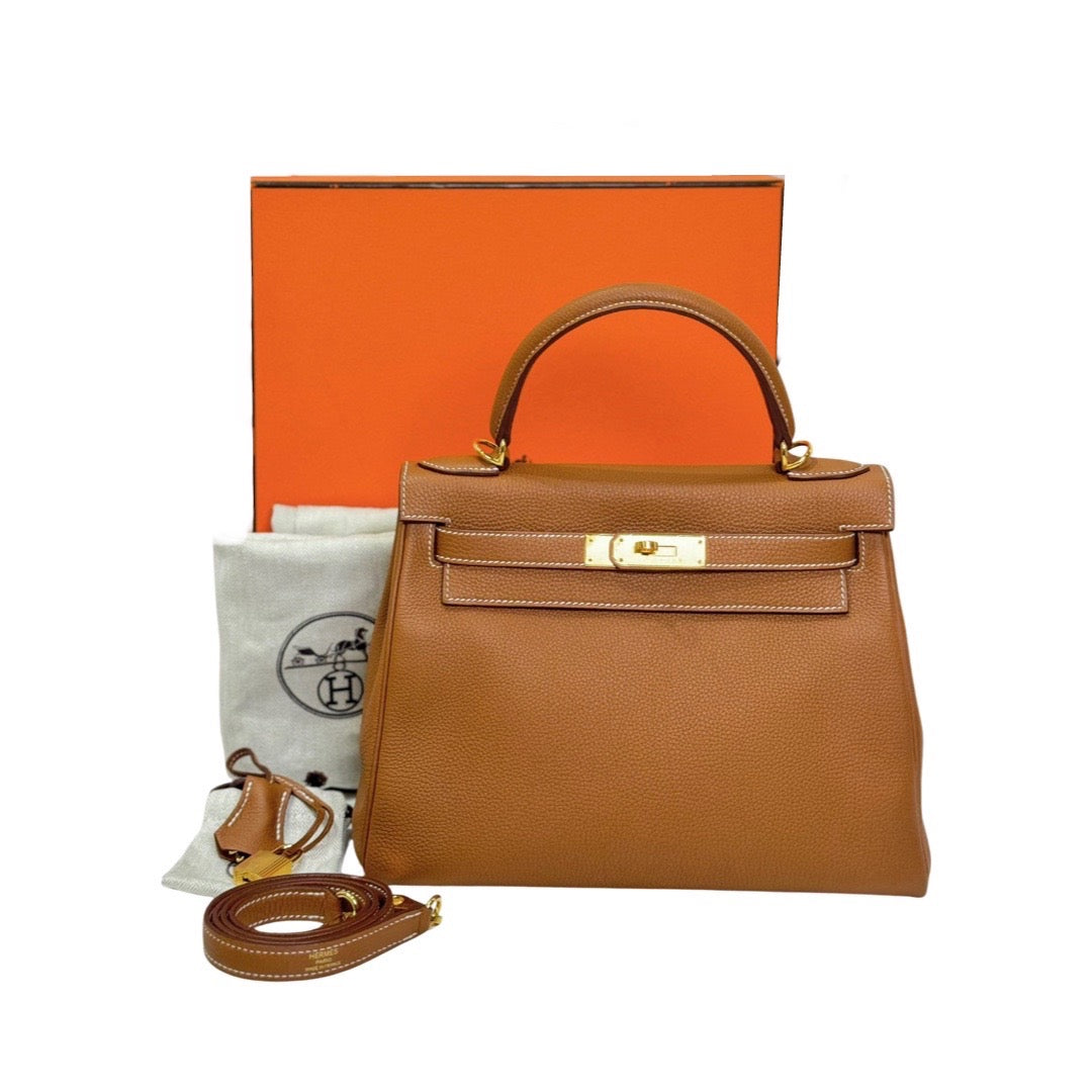 Hermes Kelly 28 Retourne Togo 06 Gold - Jiaxyk