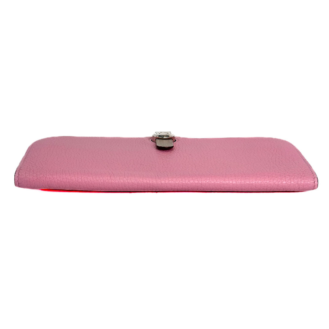 Hermes Dogon Long Wallet Pink Silver - Jiaxyk