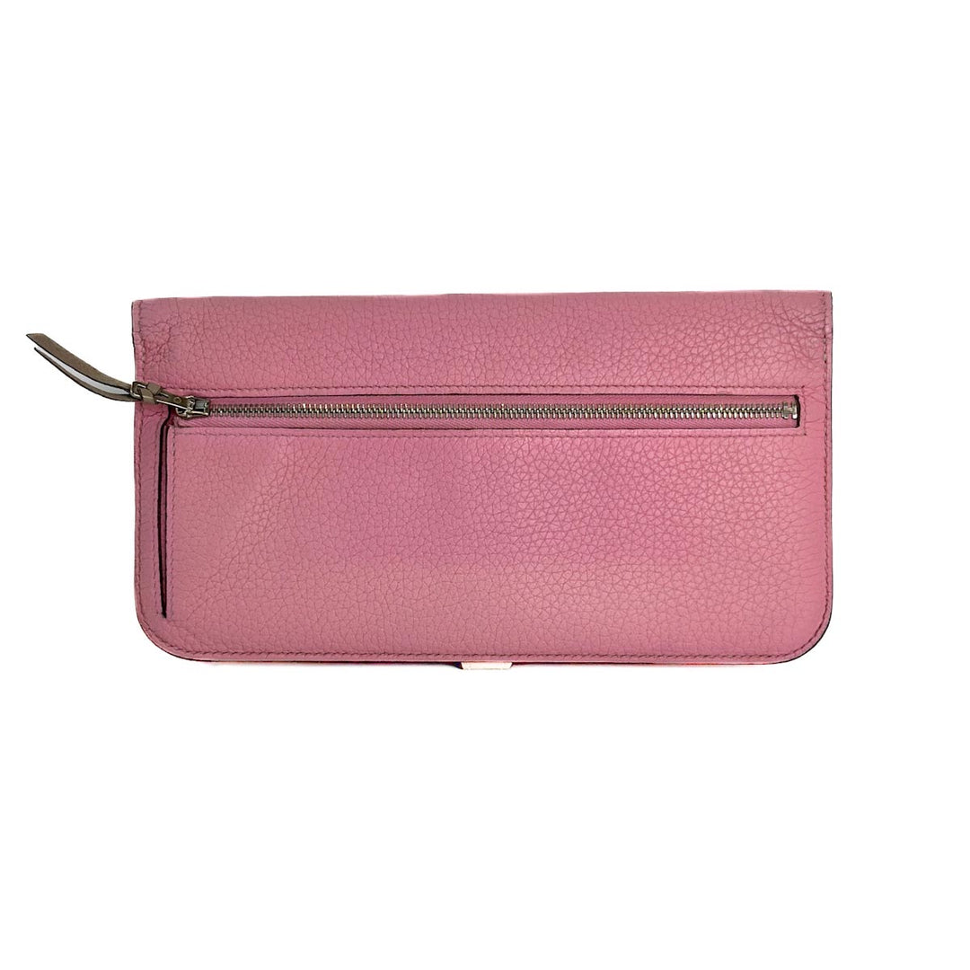 Hermes Dogon Long Wallet Pink Silver - Jiaxyk