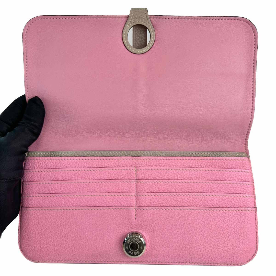 Hermes Dogon Long Wallet Pink Silver - Jiaxyk