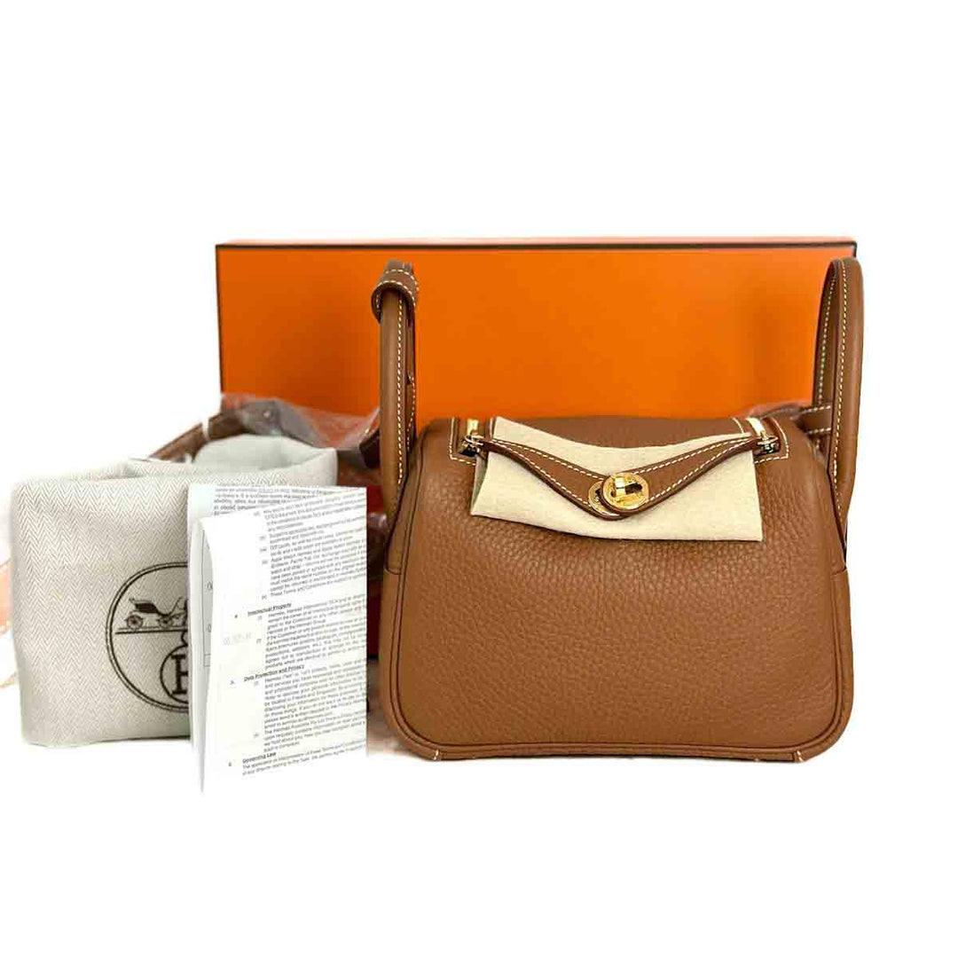 Hermes Lindy Mini TC Gold