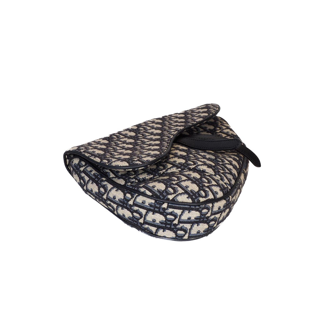 Dior Saddle Men’s Blue Oblique Jacquard