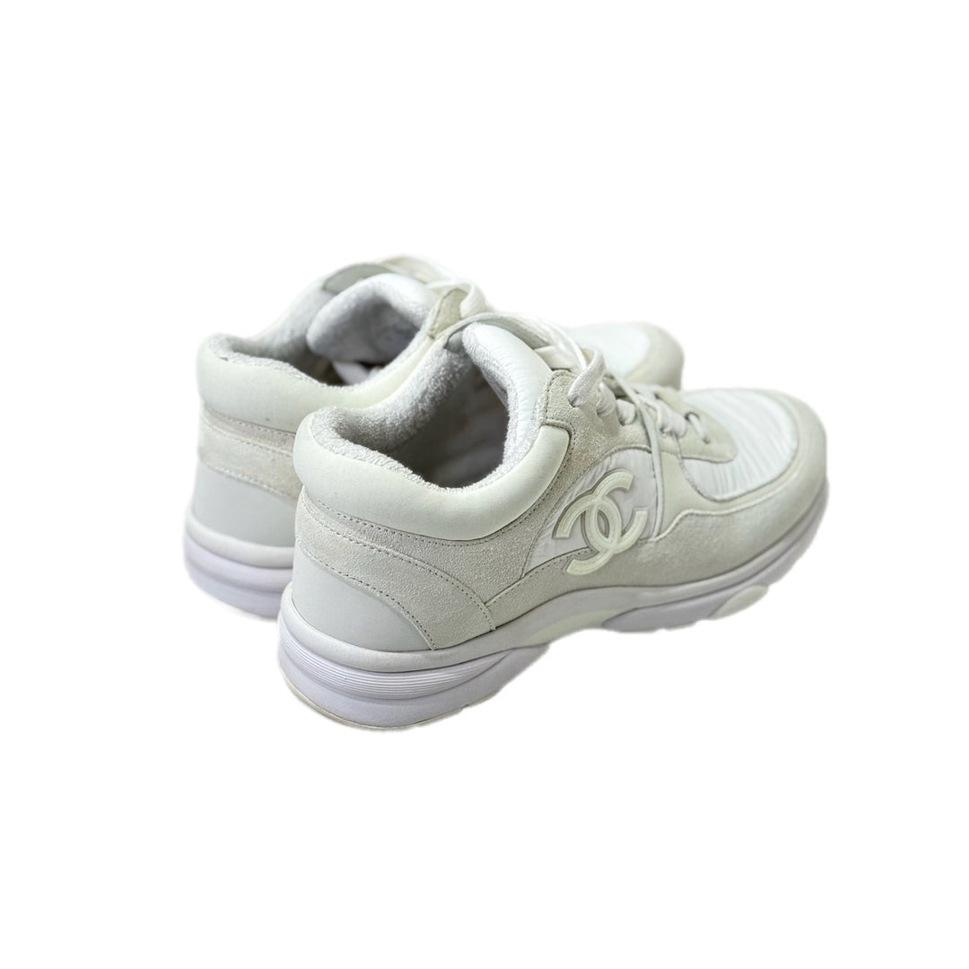 Chanel CC Logo Sneakers White #37