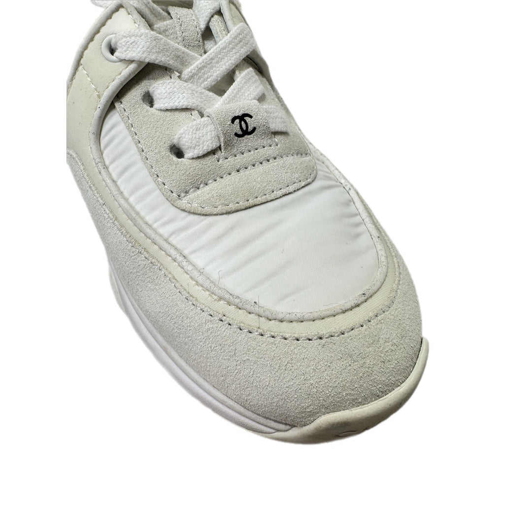 Chanel CC Logo Sneakers White #37