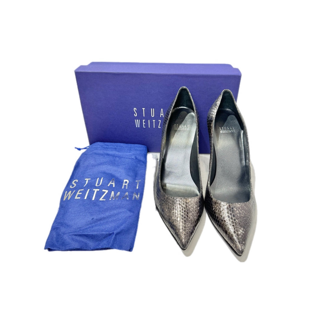 Stuart Weitzman Metallic Snakeskin #38.5
