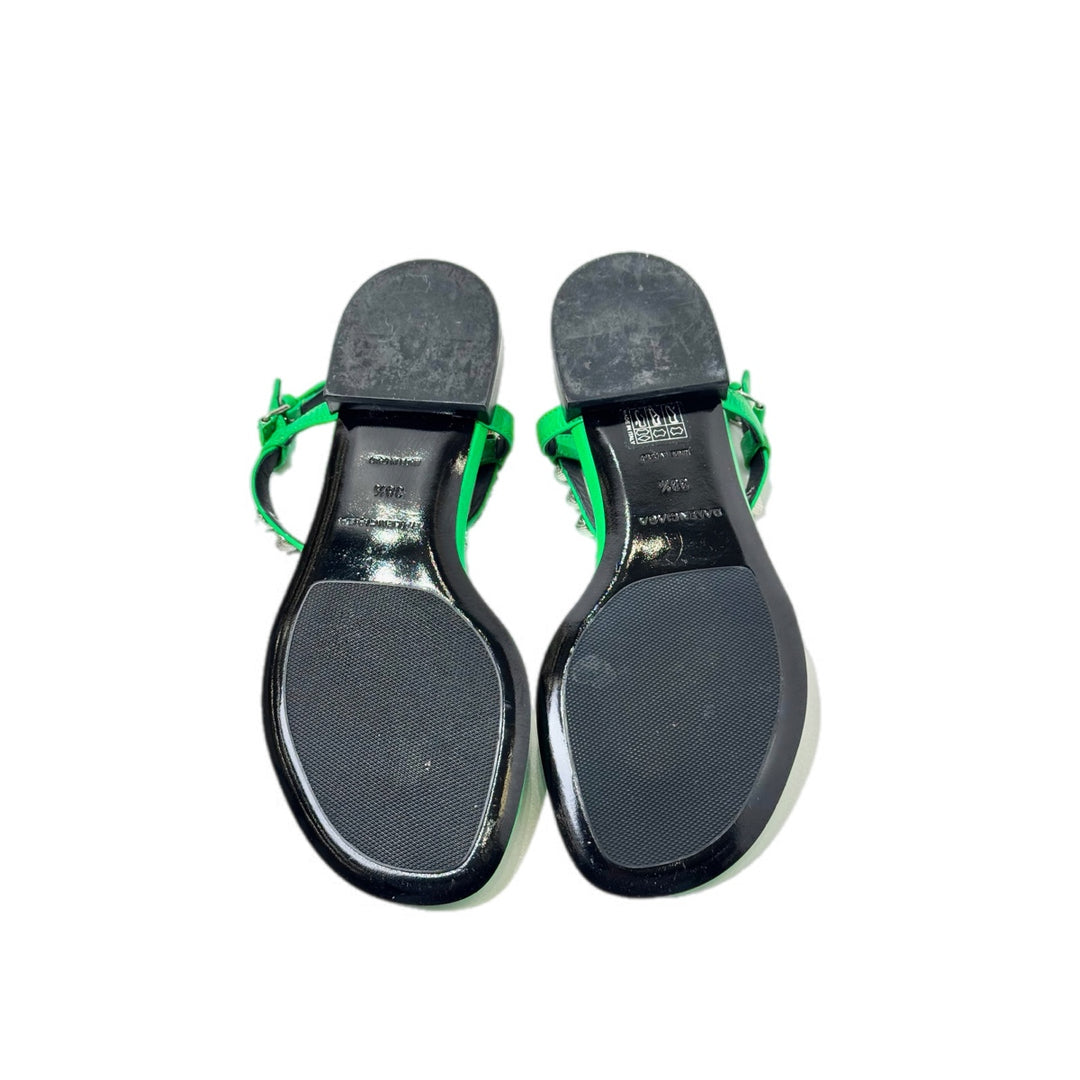 Balenciaga Arena Studded Thong Sandals Green #38.5 - Jiaxyk