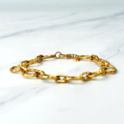 18k Solid Yellow Gold Bracelet Turkish Craft 29.19g