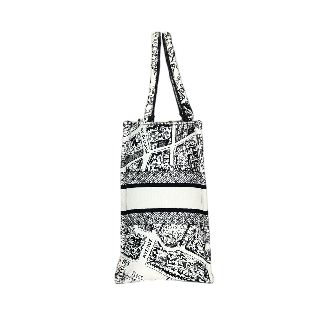 Dior Book Tote MM Black & White Bag