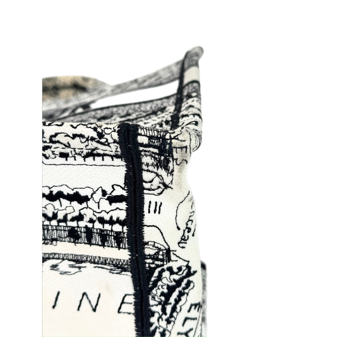 Dior Book Tote MM Black & White Bag