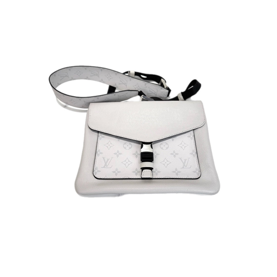 Louis Vuitton White Taigarama Ourdoor Flap Messenger Bag