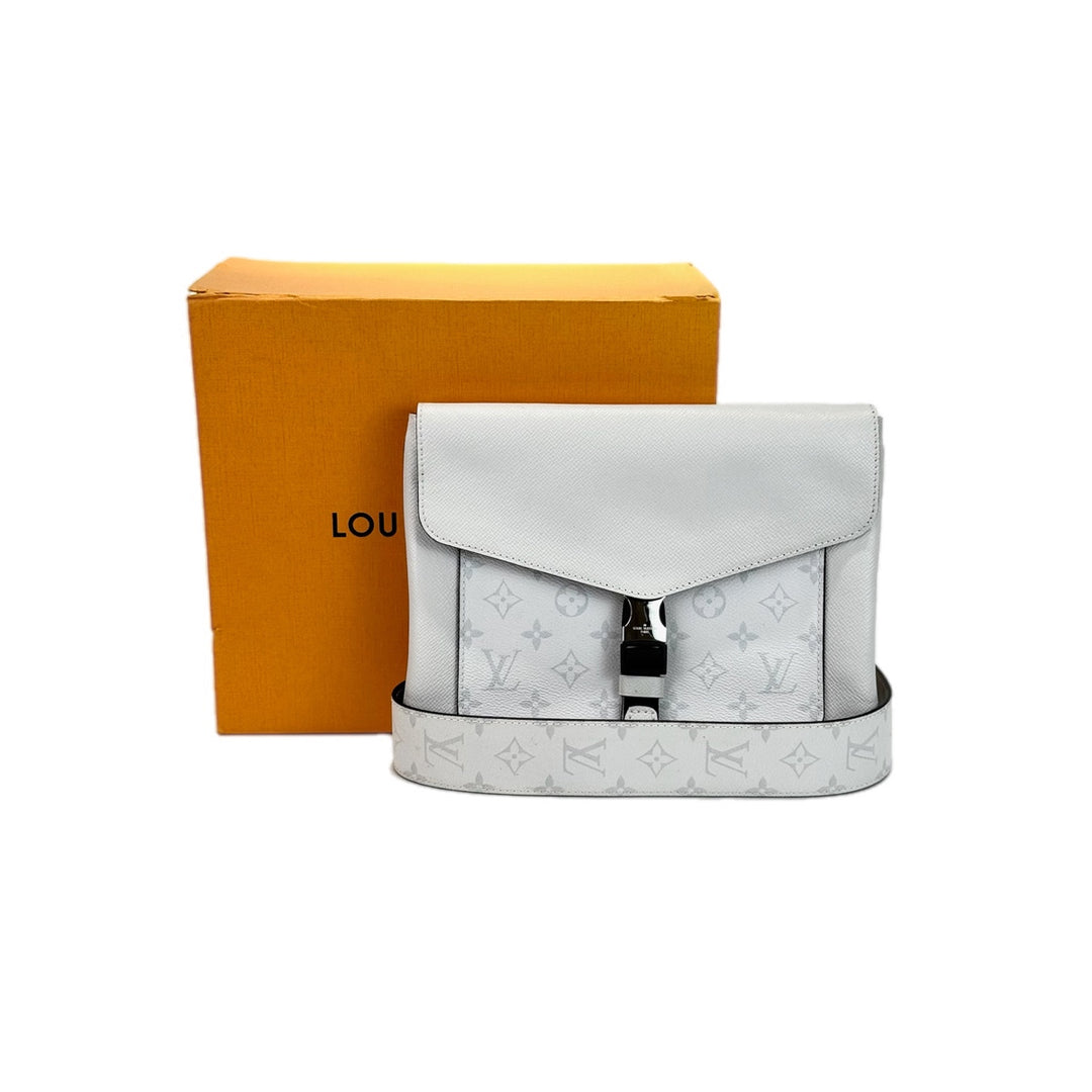 Louis Vuitton White Taigarama Ourdoor Flap Messenger Bag
