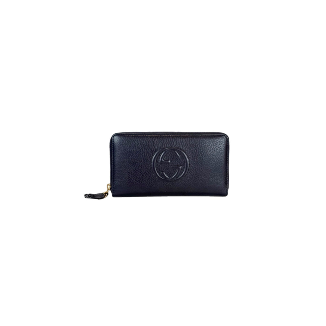 Gucci Accessories Dark Blue Zip Wallet