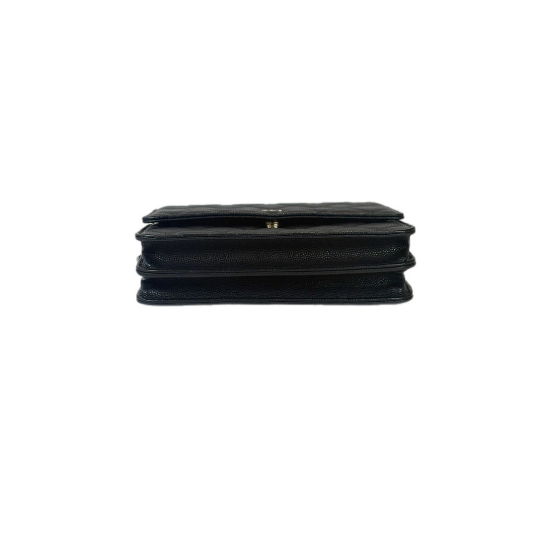 Chanel Classic Flap Woc Square Black Caviar