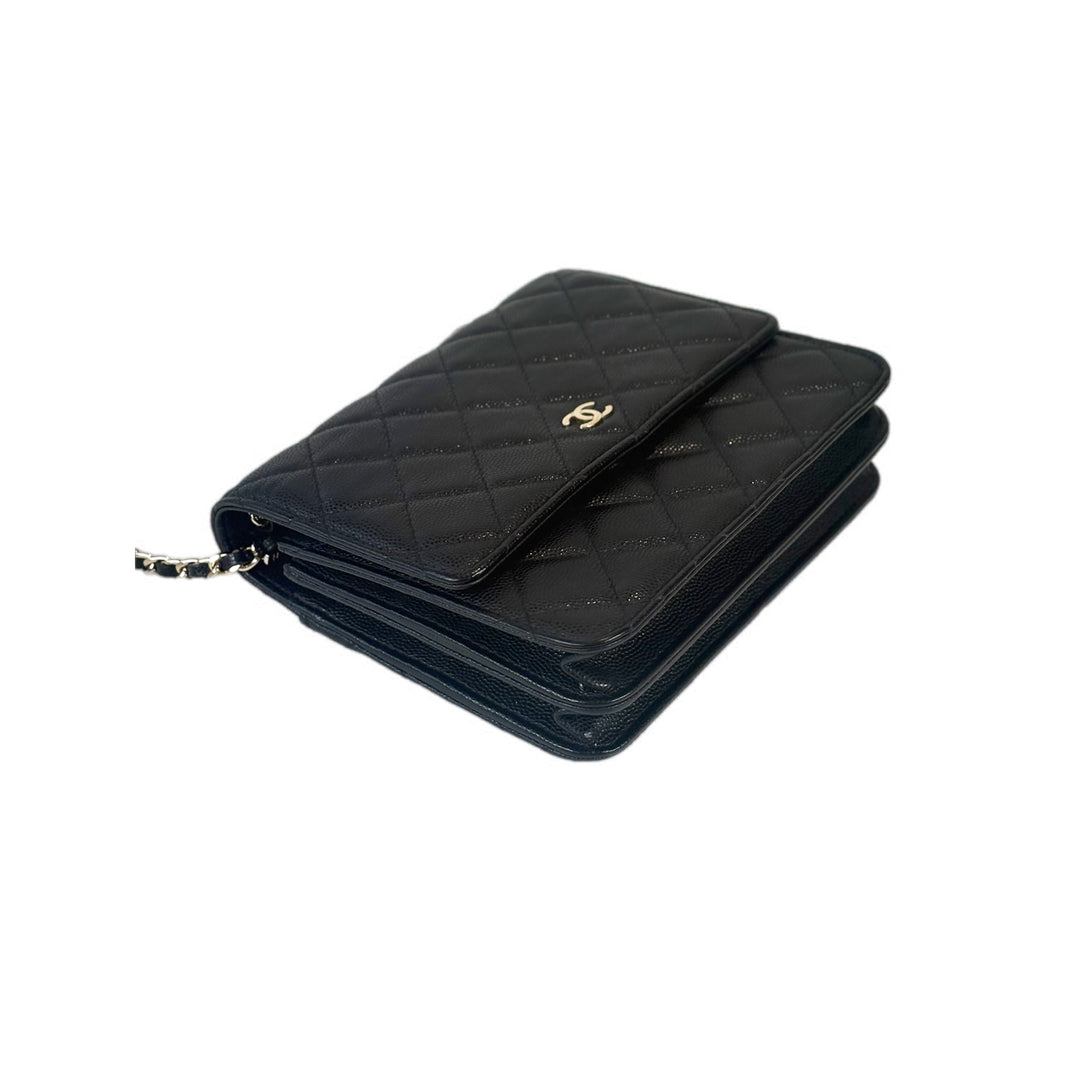 Chanel Classic Flap Woc Square Black Caviar