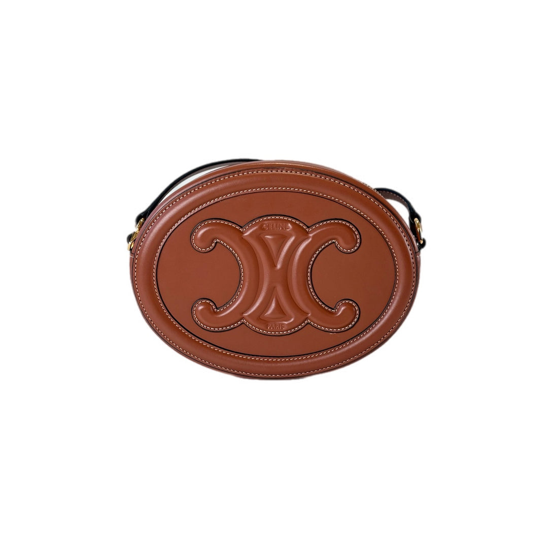 Celine Cuir Triomphe Oval Bag