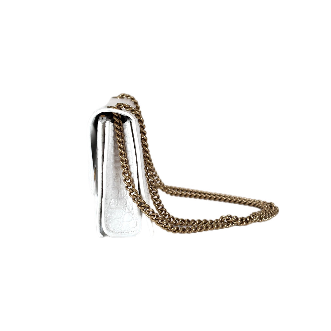 Balenciaga Crush Mini Chain Bag White