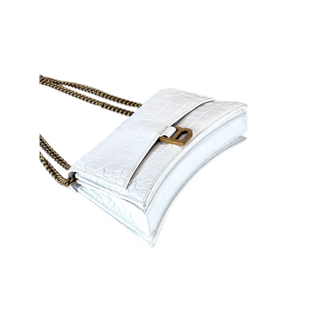 Balenciaga Crush Mini Chain Bag White