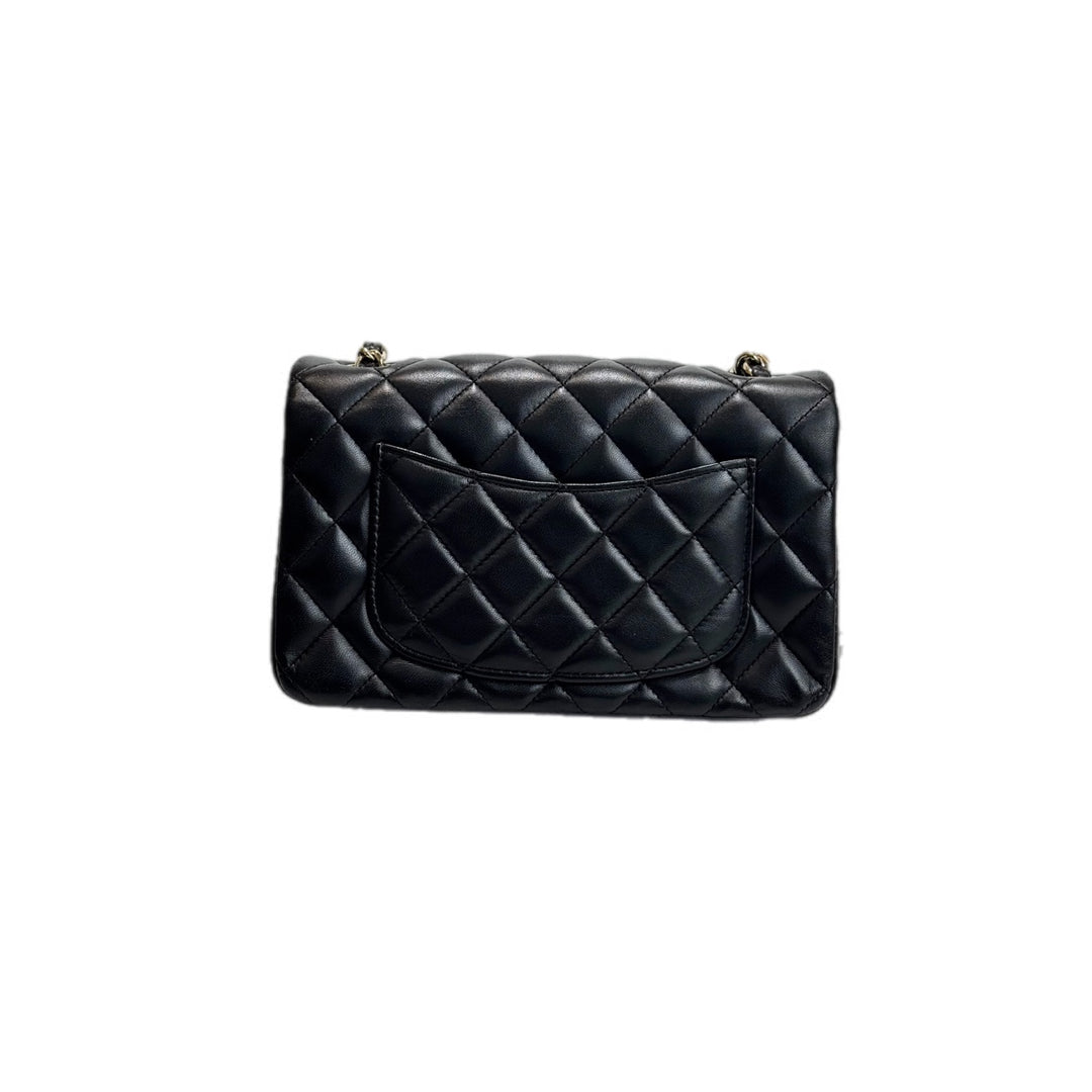 Chanel Mini Classic Flap Lambskin Black Bag