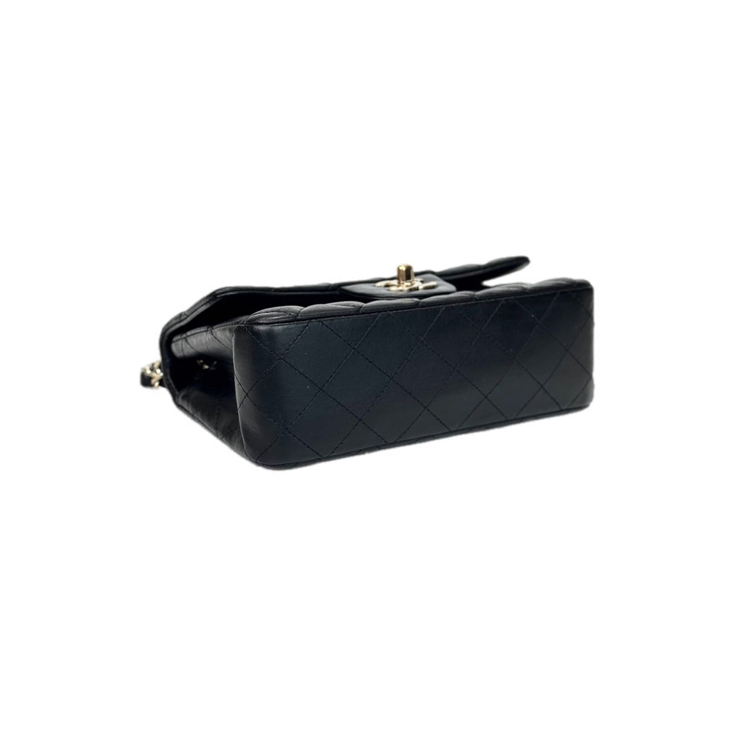 Chanel Mini Classic Flap Lambskin Black Bag