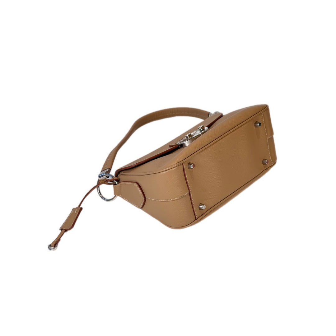 Prada Brown Leather Hand Bag