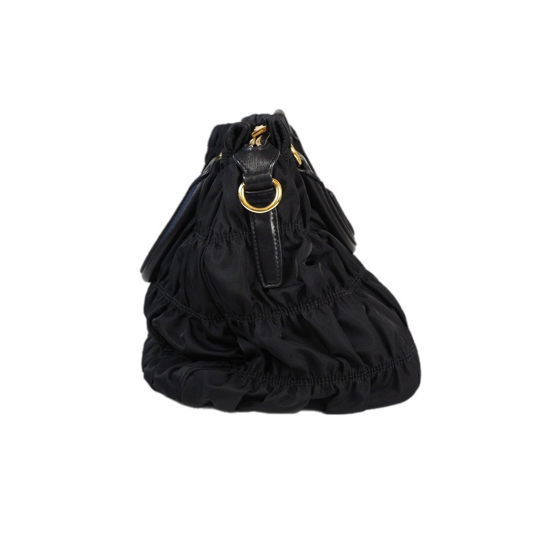 Prada Gaufre Nylon Handbag Black Bag
