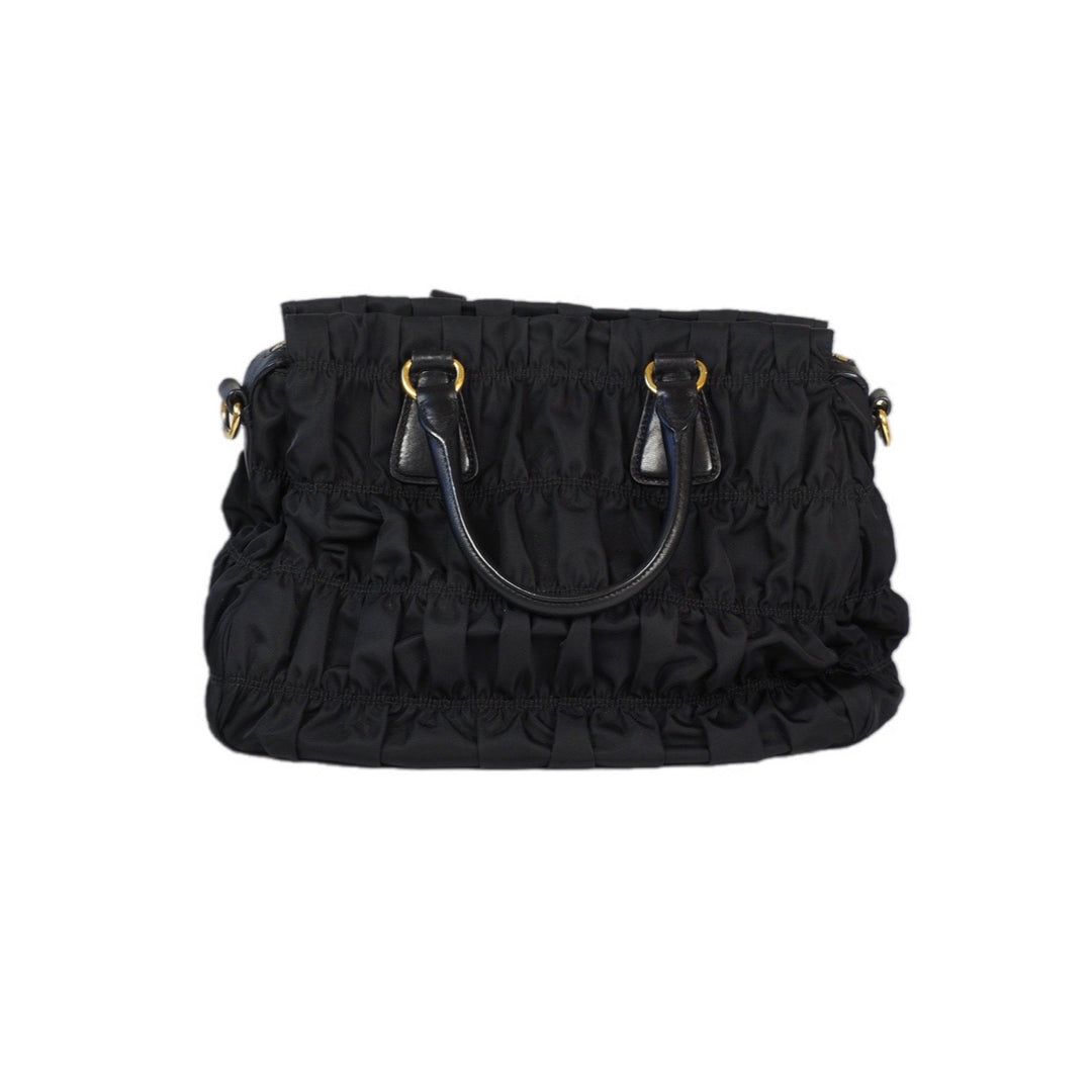 Prada Gaufre Nylon Handbag Black Bag